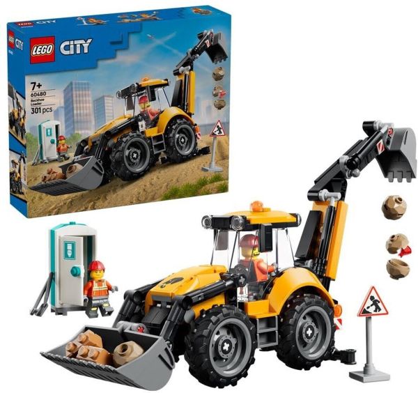 LEGO CITY Scavatrice da Cantiere (Backhoe Loader) 60480 (In scatola 26x22cm)…x4